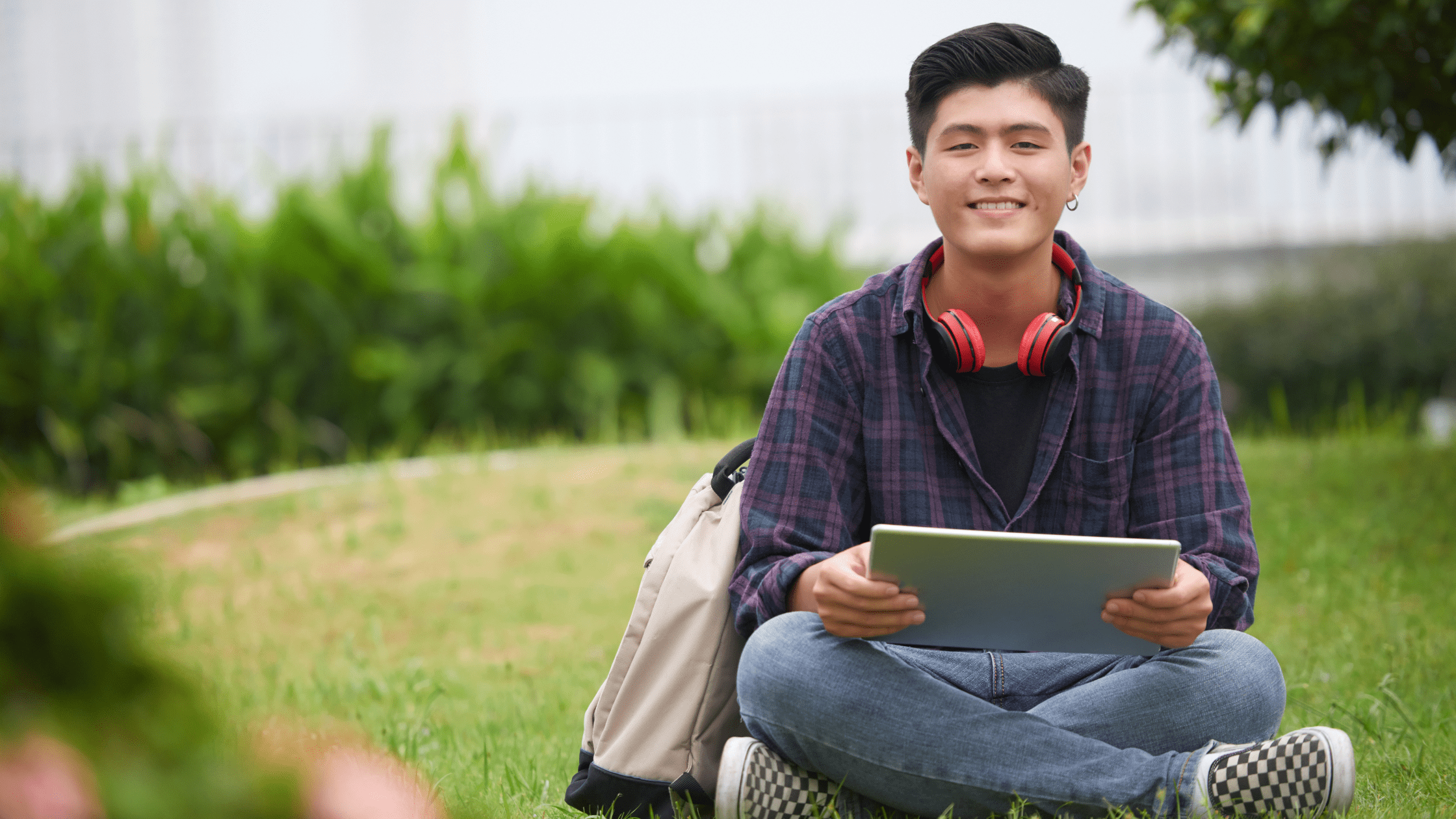 A medical student studying during medical school.