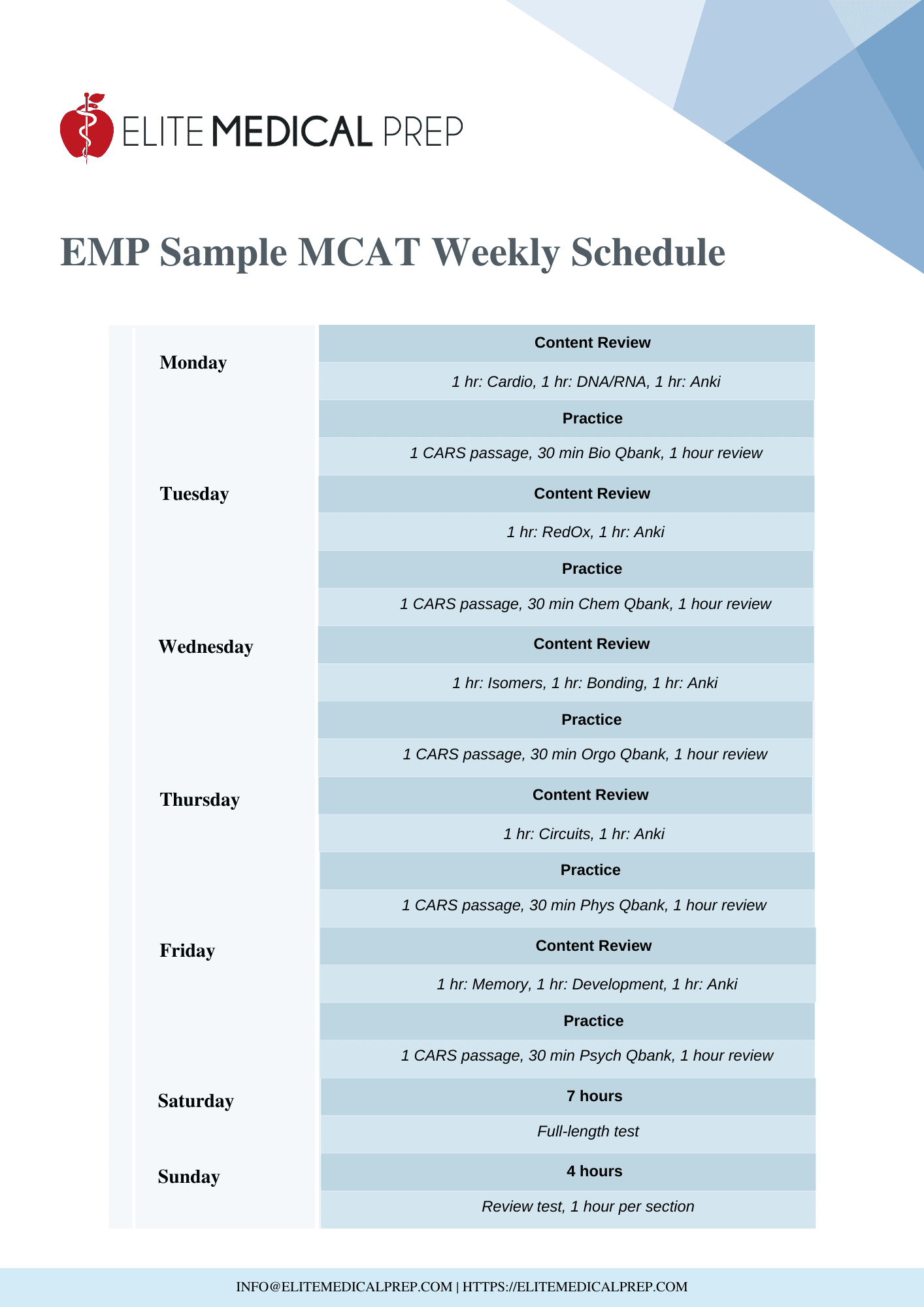 How to Customize an MCAT Study Schedule Elite Medical Prep