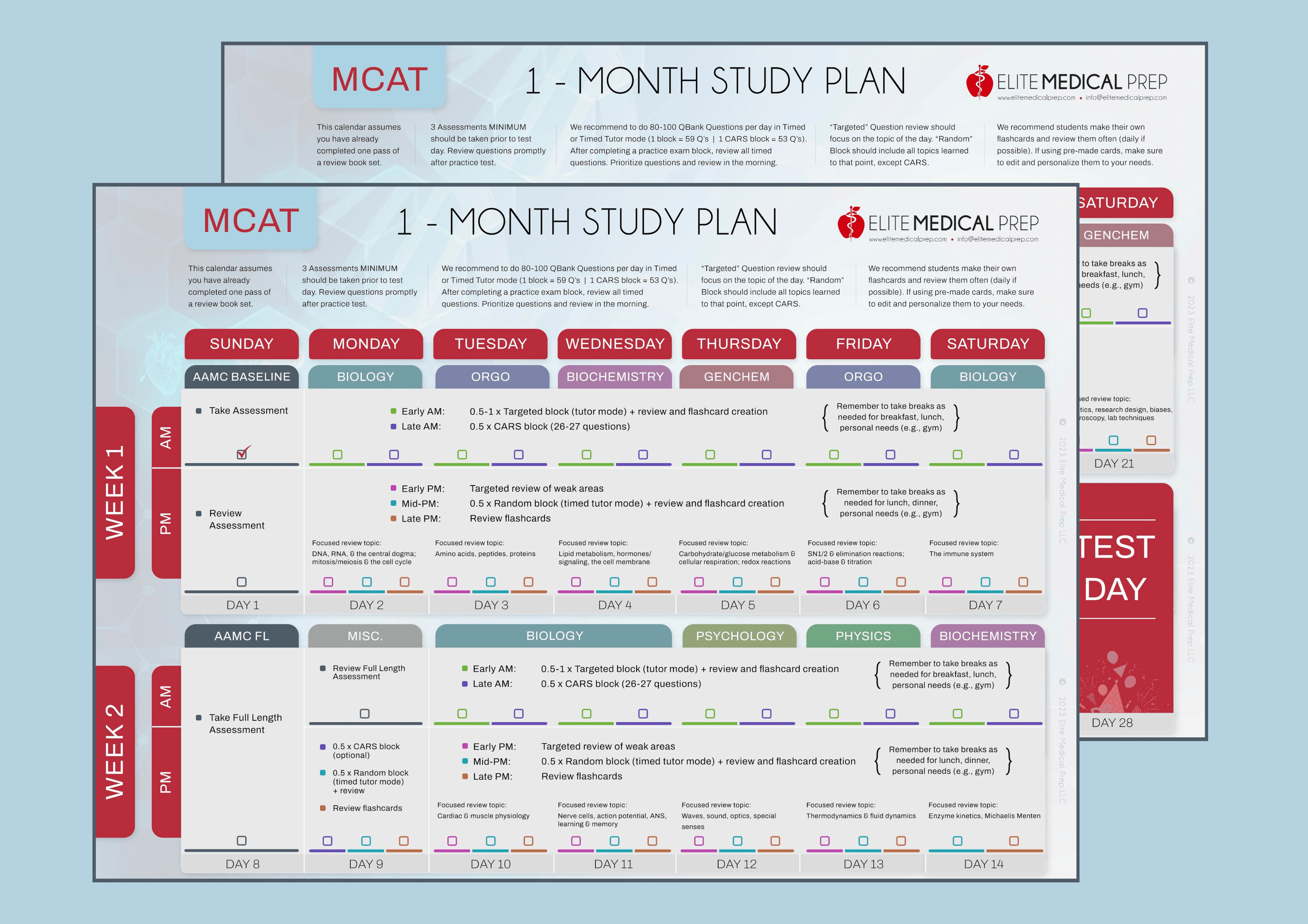 MCAT <br>1-Month Study Plan
